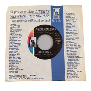 JAN & DEAN - NORWEGIAN WOOD (THE BEATLES) - ORIGINAL LIBERTY RECORDS 45